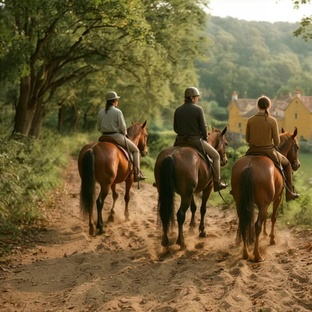 Balade à cheval en Dordogne, autour de Saint-Cyprien