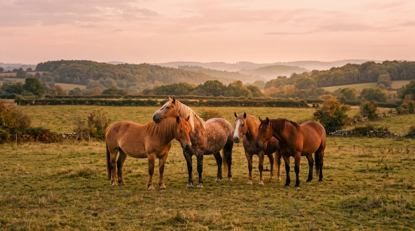 Les chevaux du Equi' PERIGORD en liberté, Dordogne